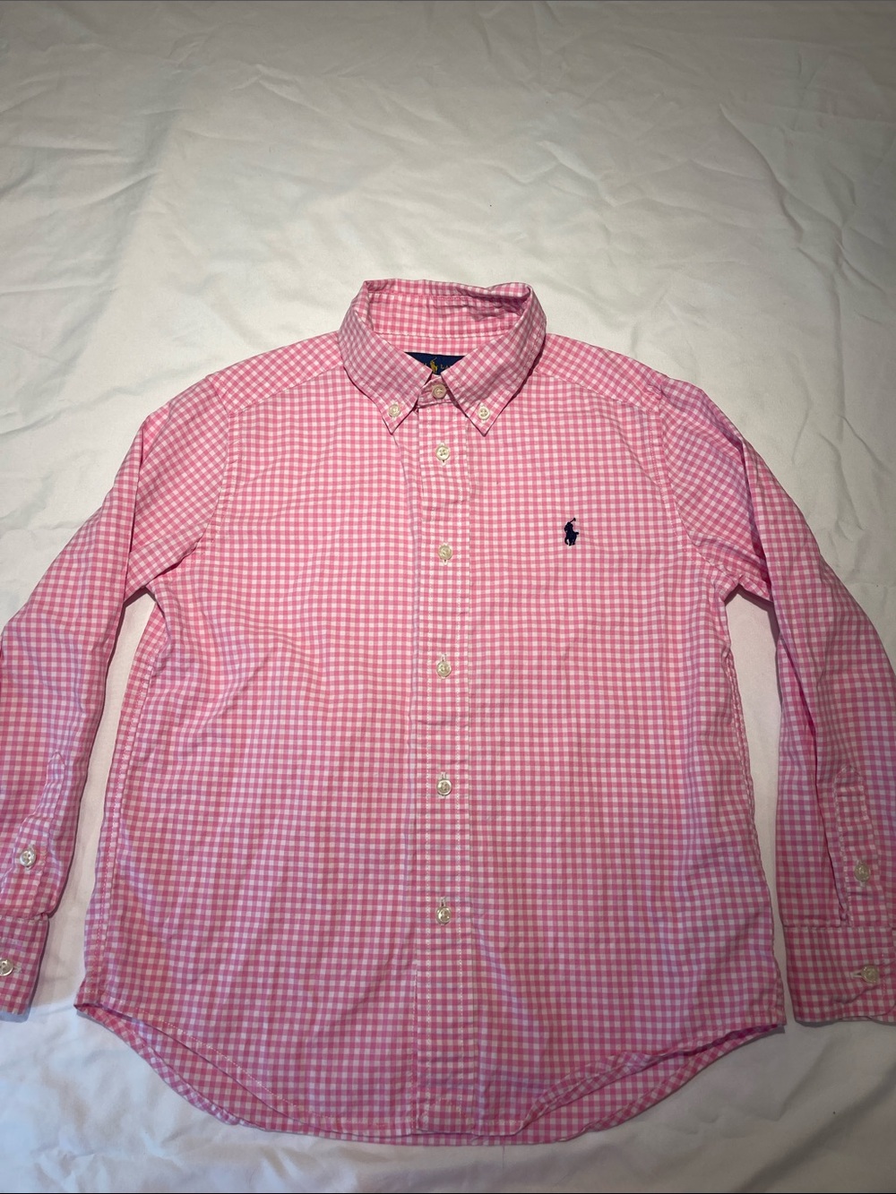 Ralph Lauren Pink Gingham Button-Down Shirt